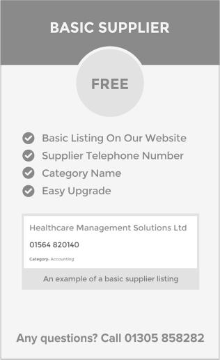 Basic Supplier Listing on Carehomes UK